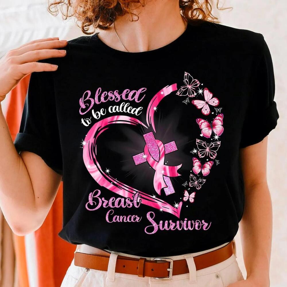 Butterfly Blessed To Be Called  Survivor T-Shirt,